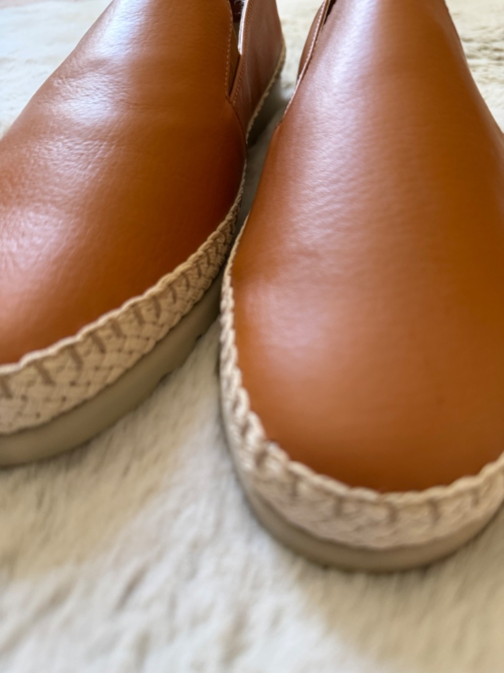 Cognac Brown leather espadrills from Flexx size 9.5 - Picture 6 of 10